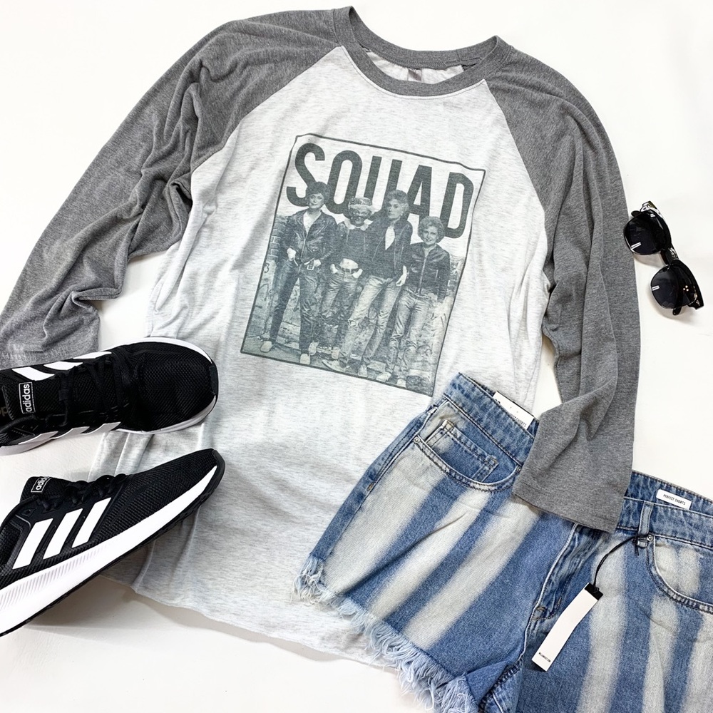 Golden Girls Squad Baseball 3/4 Sleeve Heather Gray